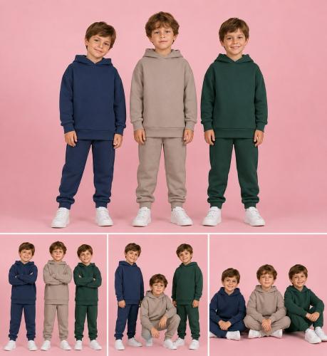 Conjunto Liso de Varon 6 al 14 con Capucha