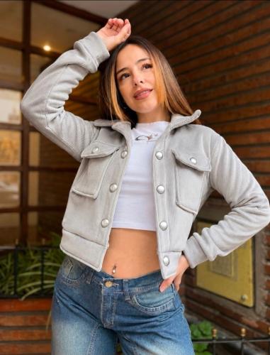 Campera Corderoy con Piel - Miniatura 2