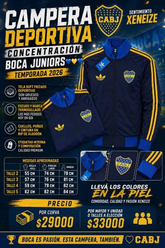 Campera Deportiva Boca Juniors.