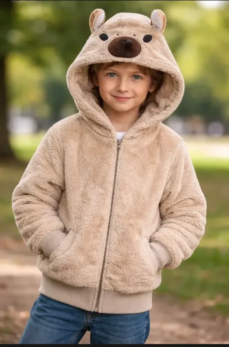 Campera Peluche  Personajes  Talle 4 al 14