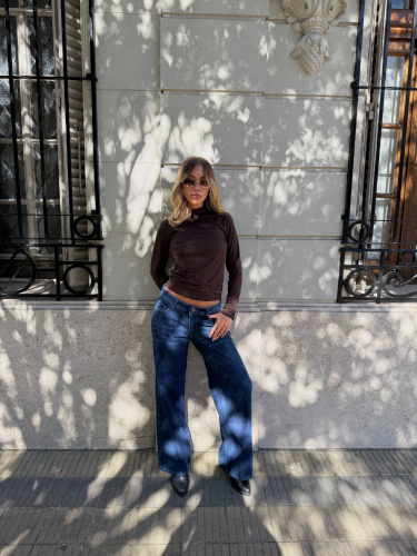 Wide Leg Azul Clasico Pestañ