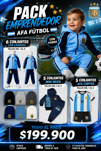  Pack Emprendedor Afa Fútbol  Bebé