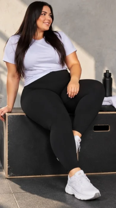 Calza Talles Especiales Tiro Alto Lycra
