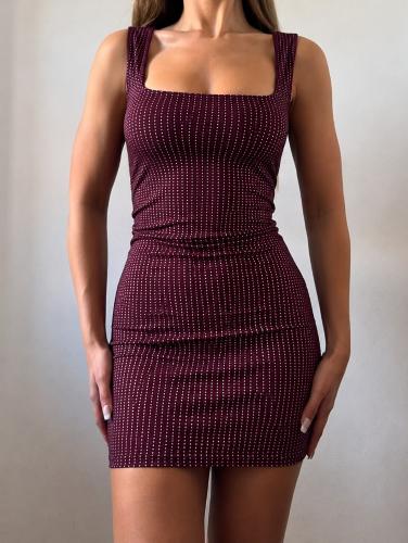 Vestido Escote Cuadrado Brillo - Miniatura 3