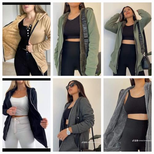 Maxi Camperas de Dama con Piel al Tono