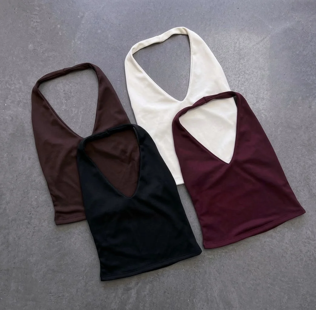 Top Cuello V Escotado Microfibra Syndel Lycra - Imagen 5