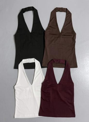 Top Cuello V Microfibra Largo
