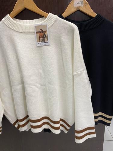 Sweater Mónaco con Rayas Cuello Redondo - Miniatura 3