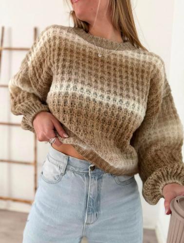 Sweater Suéter Difuminado Manga Globo