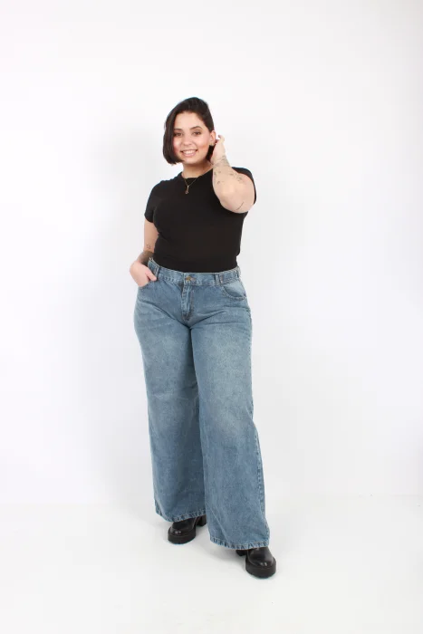 Wide Leg con Regulador Celeste