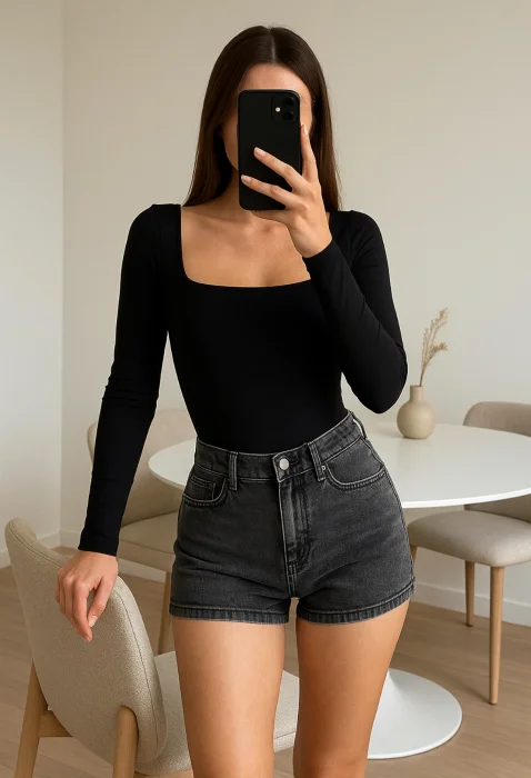 Body Cuadra Ml Manga Larga Lycra