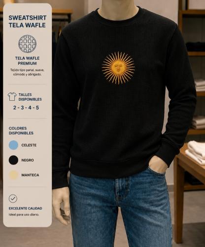 Sweater de Wafle Sol Bordado