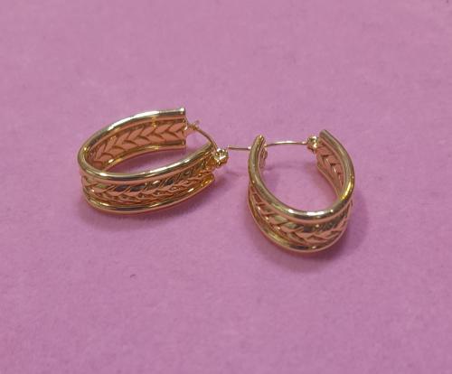 Aritos Dorado de Acero Quirúrgico - Miniatura 2