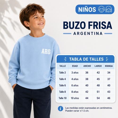 Buzo Frisa Niños Arg - Miniatura 2