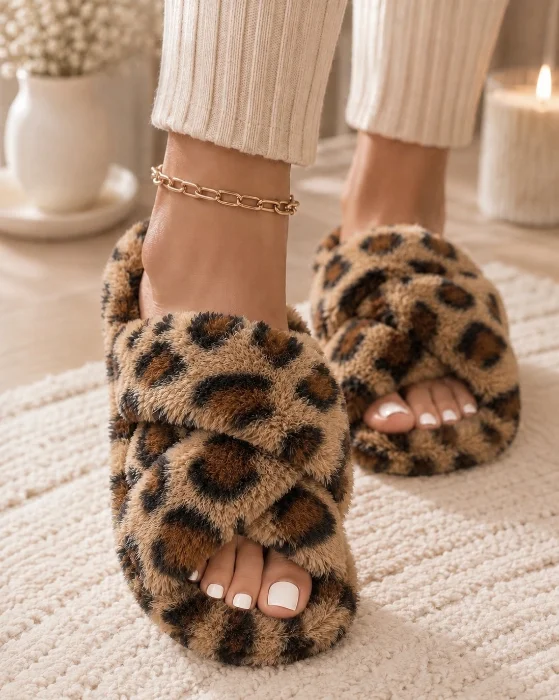 Pantuflas Enlazadas & Castorino / Pelo Conejo , Calientitas