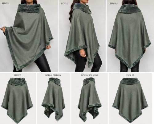Ponchos de Darlon con Piel