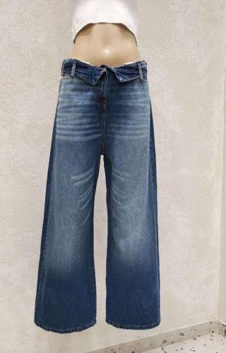 Pantalon Azul Cintura Doblada