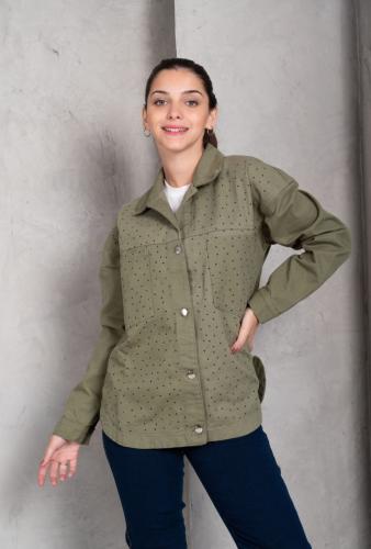 Camisaco Verde Militar Full Brillos - Miniatura 3