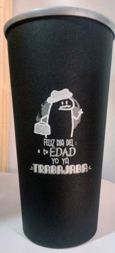 Vaso Grabado  de Aluminio de un L - Miniatura 2