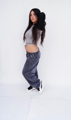 Baggy Gris Nevado Hebilla Teens - Miniatura 3