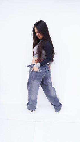 Baggy Gris Nevado Hebilla Teens - Miniatura 5