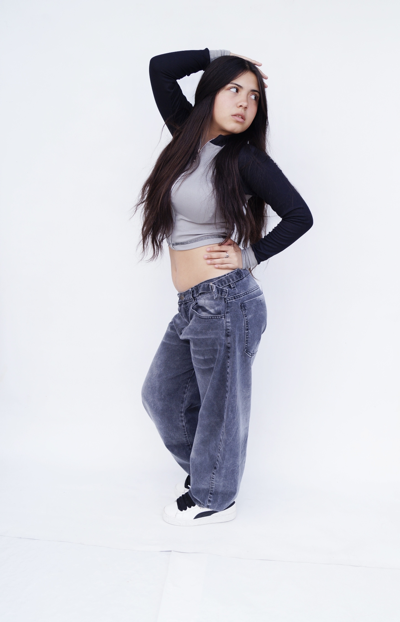 Baggy Gris Nevado Hebilla Teens - Imagen 7