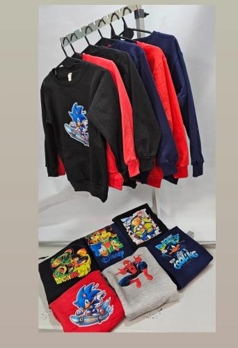 Buzo Algodón Frisado con Estampado Niños