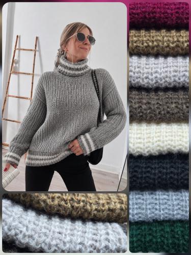 Sweater Poleron de Lana Friz (roma)