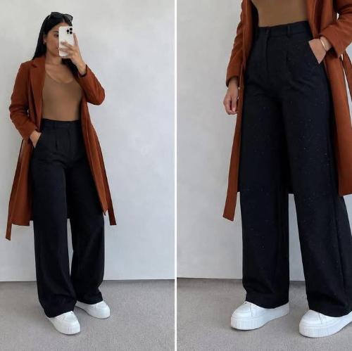 Pantalon Palazo con Strass - Miniatura 2