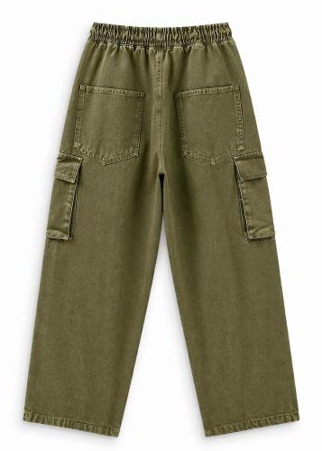 Pantalón Verde Militar con Bolsillos Cargo - Miniatura 2