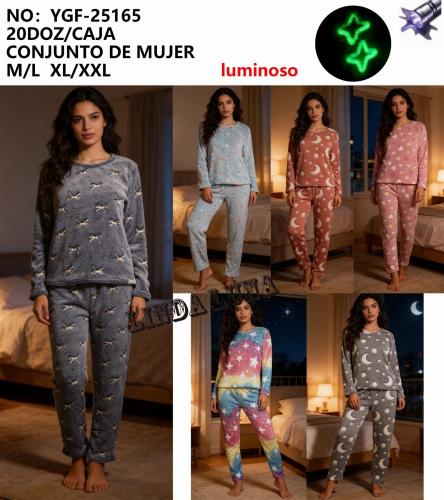 Pijama Polar  Dama Luminoso