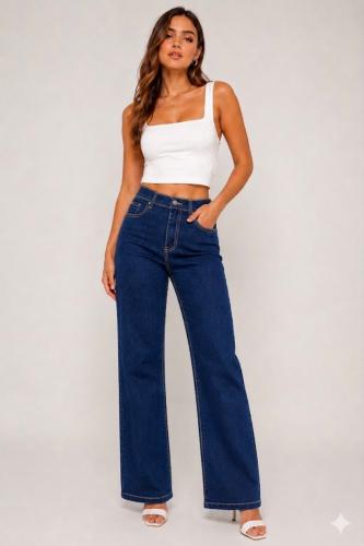 Jeans Wide Leg Elastizado - Miniatura 1