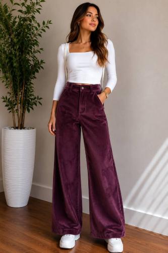 Pantalón de Corderoy con Piel