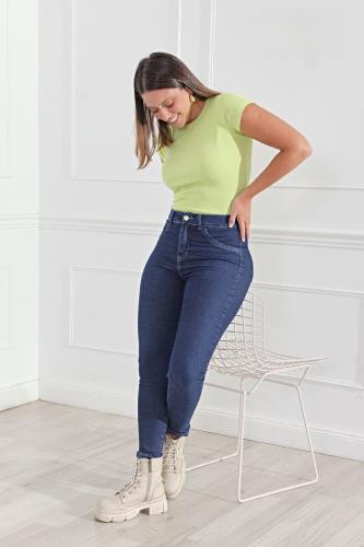 Pantalón Azul Stone Clásico! Elastizado - Miniatura 3