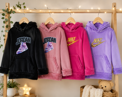 Buzos con Piel por Dentro  Modelos Nike y Jordan para Nena.   Súper Abrigados - Miniatura 6