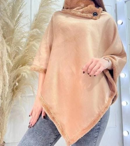 Ponchos de Plush con Piel