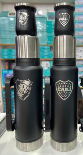 Kit Termo 1.3 mas Mate 160ml Grabado Boca-river - Miniatura 2
