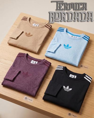 Remera Adidas Lycra Termica Bordada - Miniatura 1
