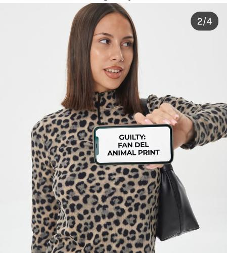 Camiseta con Cierre Animal Print - Miniatura 2