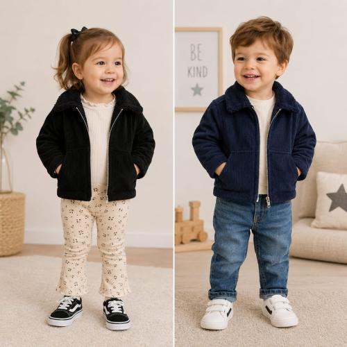 Campera Corderoy con Piel - Miniatura 2