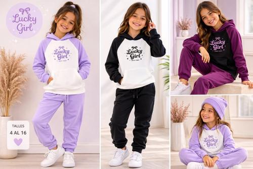 Conjuntos Nenas Buzos Combinados Jogging Babuchas ( Frisa Peindado 100% Algodon ) - Miniatura 2
