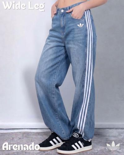 Jean Adidas Wide Leg 3 Lineas - Miniatura 5
