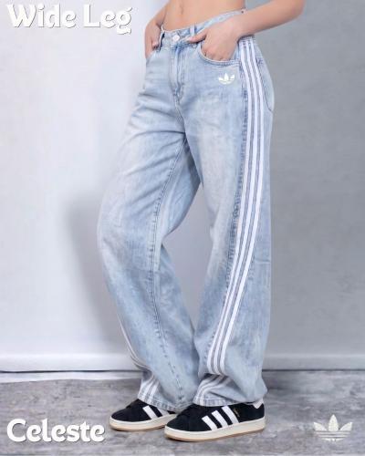 Jean Adidas Wide Leg 3 Lineas - Miniatura 8