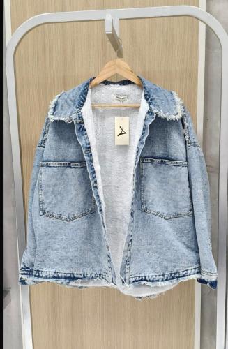 Campera Jean C/corderito Talle Especial