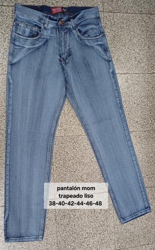 Pantalon Mom Trapeado Liso