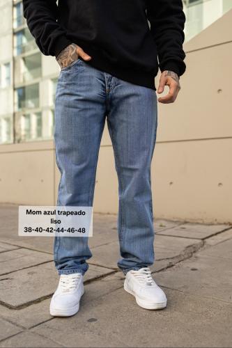 Pantalon Mom Trapeado Liso