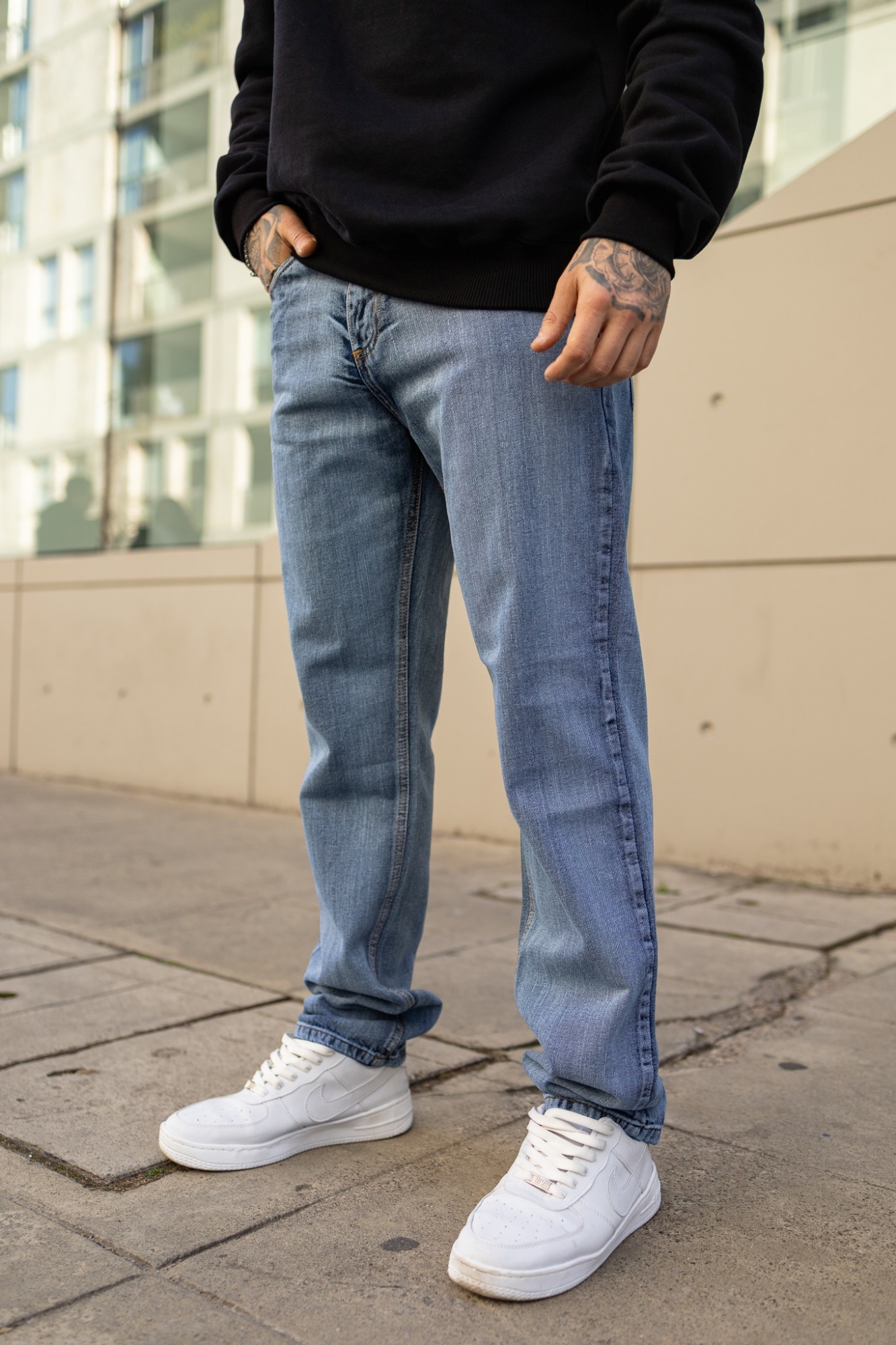 Pantalon Mom Trapeado Liso - Imagen 3