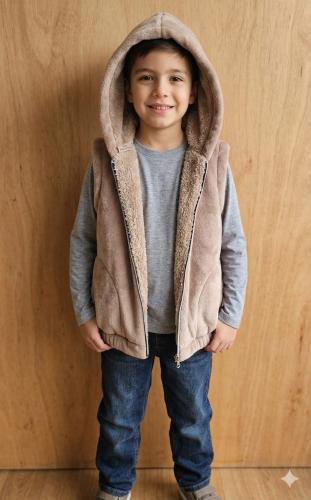 Chaleco Plush con Piel - Miniatura 2