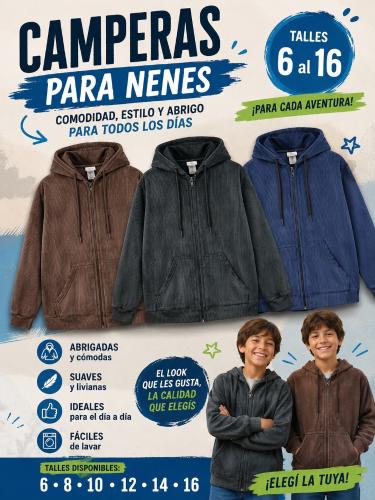 Camperas para Nenas y Nenes del Talla 6 al 16 - Miniatura 2