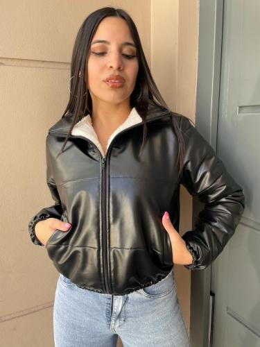 Campera Eco-cuero Forrada